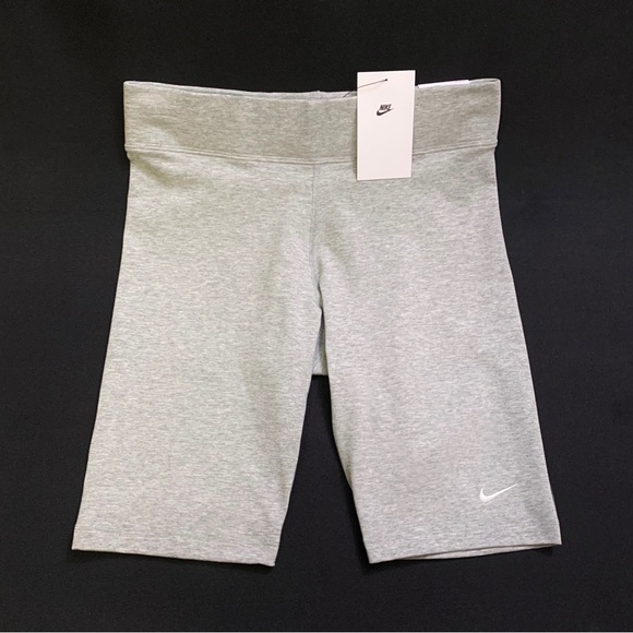 NIKE Sportswear Essential Cotton Blend Mid Rise 10” Biker Shorts — LARGE — NWT - Picture 1 of 7